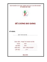 ĐỀ CƯƠNG BÀI GIẢNG MAY BÂU ÁO SƠ MI