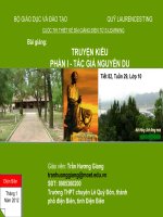Slide văn 10 TRUYỆN KIỀU PHẦN 1 TÁC GIẢ NGUYỄN DU _Hương Giang