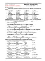 BỘ đề TRẮC NGHIỆM ANH văn lớp 12 có đáp án