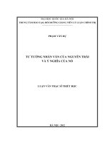 Tư tưởng nhân văn của Nguyễn Trãi và ý nghĩa của nó