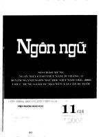 Báo cáo khoa học Những địa danh gốc Hán ở một số vùng dân tộc Mông - Dao ở việt Nam (trên cứ liệu địa danh hành chính tỉnh Lào Cai)