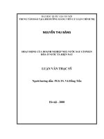 Hoạt động của doanh nghiệp nhà nước sau cổ phần hóa ở nước ta hiện nay