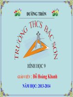 Bài giảng sự xác định của đường tròn tính đối xứng của đường tròn môn hình học 9