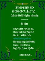 Slide tiếng anh 7 Unit 5 Work and play _Đình Chiểu