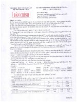 ĐỀ THI CHỌN HỌC SINH GIỎI QUỐC GIA LỚP 12 MÔN HÓA HỌC