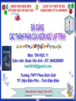 Slide tin học 11 bài các thành phần của ngôn ngữ lập trình _Đ.V Anh