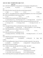 140 CÂU TRẮC NGHIỆM HÓA HỌC 9 CÓ ĐÁP ÁN