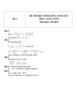 ĐỀ THI HỌC SINH GIỎI CẤP HUYỆN MÔN TOÁN LỚP 8