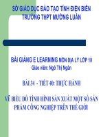 Slide Địa 10 bài 34 VẼ BIỂU ĐỒ TÌNH HÌNH SẢN XUẤT MỘT SỐ SẢN PHẨM CÔNG NGHIỆP TRÊN THẾ GIỚI _THPT Mường Luân