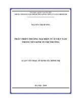 Phát triển thương mại điện tử ở Việt Nam trong nền kinh tế thị trường