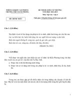 ĐỀ THI HS GIỎI CẤP TRƯỜNG Ngữ văn Lớp 6