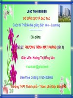 Slide tóan 12 PHƯƠNG TRÌNH MẶT PHẲNG (tiết 1) _Hồng Vân