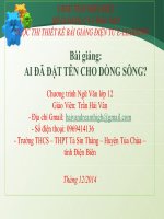 Slide văn 12 AI ĐÃ ĐẶT TÊN CHO DÒNG SÔNG _hải Vân