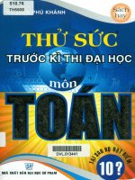 Thử sức trước kỳ thi đại học môn toán part 1