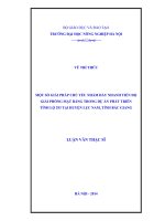 Một số giải pháp chủ yếu nhằm đẩy nhanh tiến độ giải phóng mặt bằng trong dự án phát triển tỉnh lộ 293 tại huyện lục nam, tỉnh bắc giang