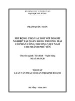Mở rộng tín dụng tiêu dùng tại ngân hàng đầu tư và phát triển việt nam, chi nhánh phú tài