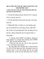 đề cương ôn tập dự thi lí thuyết cấp thành phố năm 2015