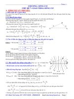 CHỦ ĐỀ 7 – SÓNG CƠ VÀ GIAO THOA SÓNG CƠ