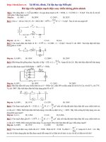 BÀI THI TRẮC NGHIỆM MẠCH ĐIỆN XOAY CHIỀU KHÔNG PHÂN NHÁNH