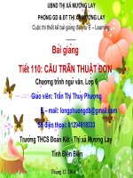 Slide văn 6 CÂU TRẦN THUẬT ĐƠN _Thúy Phượng