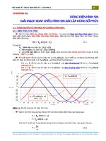 CHƯƠNG 2 DÒNG ĐIỆNHÌNH SIN GIẢI MẠCH XOAY CHIỀU HÌNH SIN XAC LẬP DÙNG SỐ PHỨC