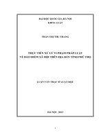 Thực tiễn xử lý vi phạm pháp luật về Bảo hiểm xã hội trên địa bàn tỉnh Phú Thọ  Luận văn ThS. Luật