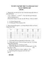 TUYỂN tập  đề THI và lời GIẢI xác SUẤT THỐNG kê1
