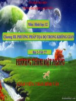 Slide tóan 12 PHƯƠNG TRÌNH MẶT PHẲNG _Đình Văn