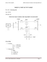 Đồ án tốt nghiệp Thiết kế bảo vệ Rơle cho trạm biến áp   Trần Hoàng Hải