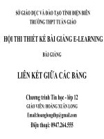 Slide tin học 12 bài liên kết giữ các bảng _H.X Long