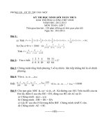 KỲ THI HỌC SINH GIỎI TOÁN THCS