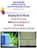 Slide tin học 11 bài 12 kiểu xâu _T.T Hường