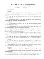 ĐỀ CƯƠNG ÔN TẬP AN TOÀN LAO ĐỘNG