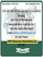 Slide tóan 11 QUY TẮC TÍNH ĐẠO HÀM _Minh Nguyệt