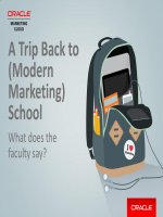 A trip back to modern marketing school