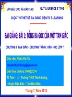 Slide tóan 7 bài 1 tổng ba góc của một tam giác _N.V Trà
