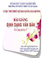 Slide tin học 10 bài 16 định dạng văn bản _N.K Linh