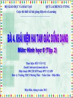 Slide tóan 8 khái niệm 2 tam giác đồng dạng _Văn Vệ