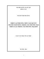 Thiết lập phương thức giải quyết tranh chấp bằng trọng tài thương mại theo Luật trọng tài thương mại 2010