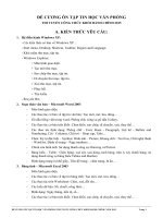 đề cương ôn tập tin học văn phòng, tiếng anh thi tuyển công chức khối hành chính 2015