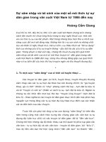 Báo cáo văn học Sự xâm nhập và tái sinh của một số mô thức tự sự dân gian trong văn xuôi Việt Nam từ 1986 đến nay