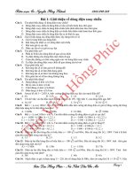 TÀI LIỆU TỔNG HỢP MỘT SỐ CÂU HỎI TRẮC NGHIỆM VỀ DÒNG ĐIỆN XOAY CHIỀU