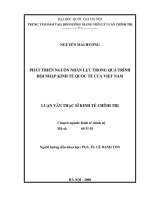 Phát triển nguồn nhân lực trong quá trình hội nhập kinh tế quốc tế của Việt Nam
