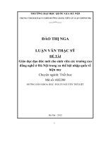Giáo dục đạo đức mới cho sinh viên các trường cao đẳng nghề ở Hà Nội trong xu thế hội nhập quốc tế hiện nay