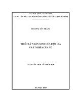 Triết lý nhân sinh của Đạo gia và ý nghĩa của nó