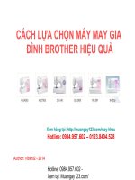 Cách lựa chọn máy may gia đình brother