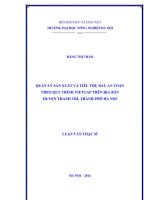 Quản lý sản xuất và tiêu thụ rau an toàn theo quy trình VIETGAP trên địa bàn huyện thanh trì, thành phố hà nội