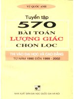 Tuyển tập 570 bài toán lượng giác chọn lọc (p1)
