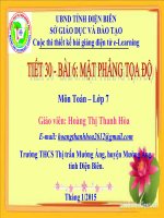 Slide tóan 7 bài 6 mặt phẳng tọa độ _H.T.T Hòa
