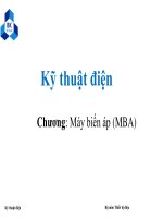 KỸ THUẬT ĐIỆN-CHƯƠNG MÁY BIẾN ÁP (MBA)